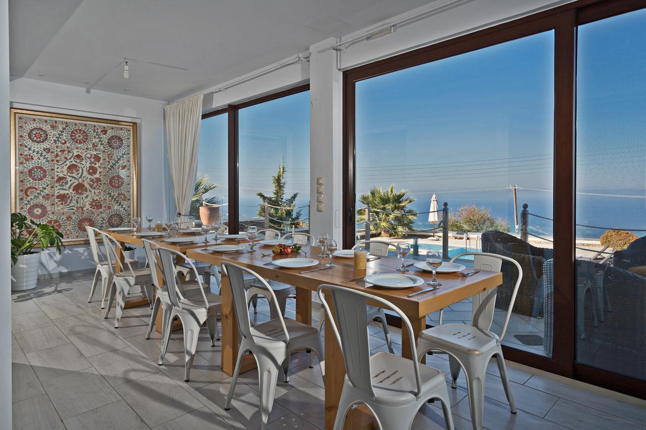 Sea Views At Villa Anemomylos With Heated Pool, Ping Pong And Tennis Agia Pelagia Екстериор снимка